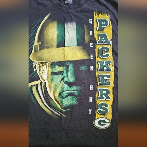 Vintage Green Bay Packers Black Graphic Tee - Picture 2 of 4